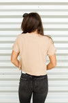 Trendy Crop Tee-Tan