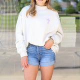 Jesus Saves Reversible Mock Neck Sweatshirt