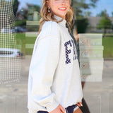 Faith Polka Dot Mock Neck Sweatshirt