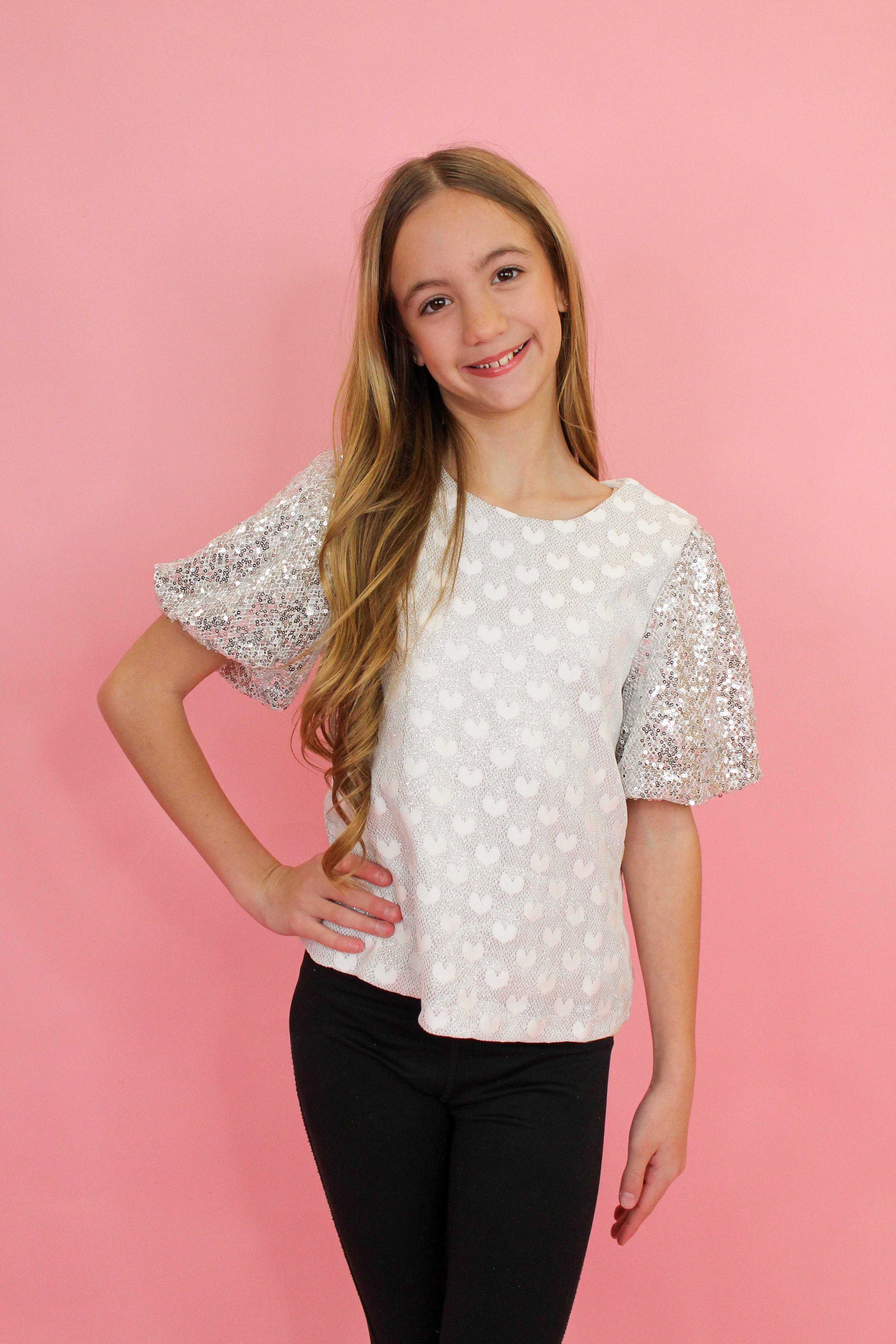 Sequin Heart Top