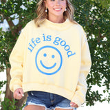 Life is Good Reversible Mock Neck Sweatshirt