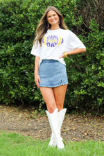 Football Game Day Crop Tee