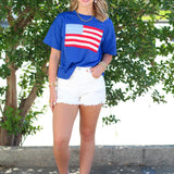 American Flag Applique Tee