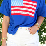American Flag Applique Tee