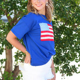 American Flag Applique Tee