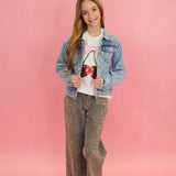 Cherry Bow Denim Jacket