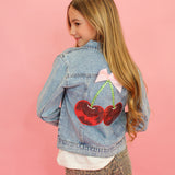 Cherry Bow Denim Jacket