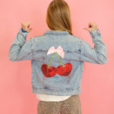 Cherry Bow Denim Jacket