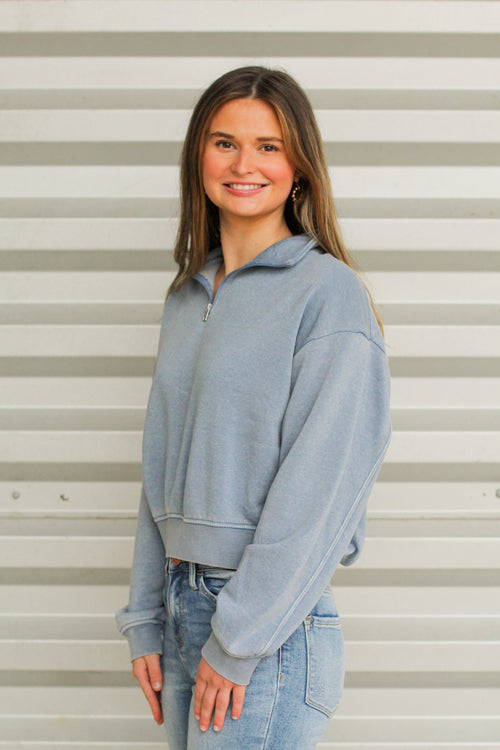 Softest Pullover-Dusty Blue