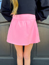 Look Alike Pleated Skort-Neon Pink