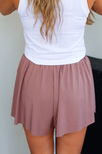 Flowy and Free Shorts-Mocha