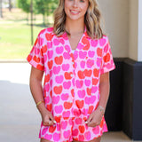 Apple Satin Pajama Set