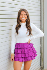 All the Ruffles Skort-Purple