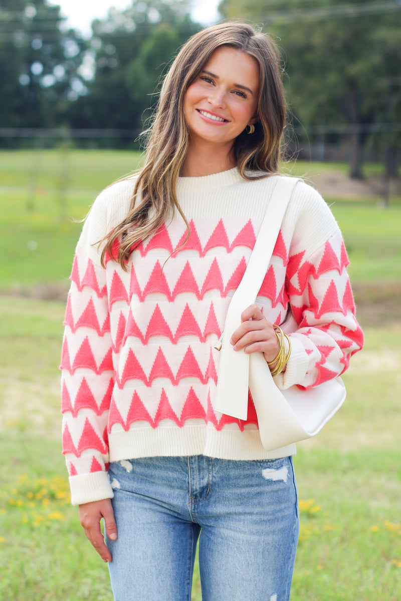 Geometric Knit Sweater