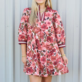 floral v neck dress