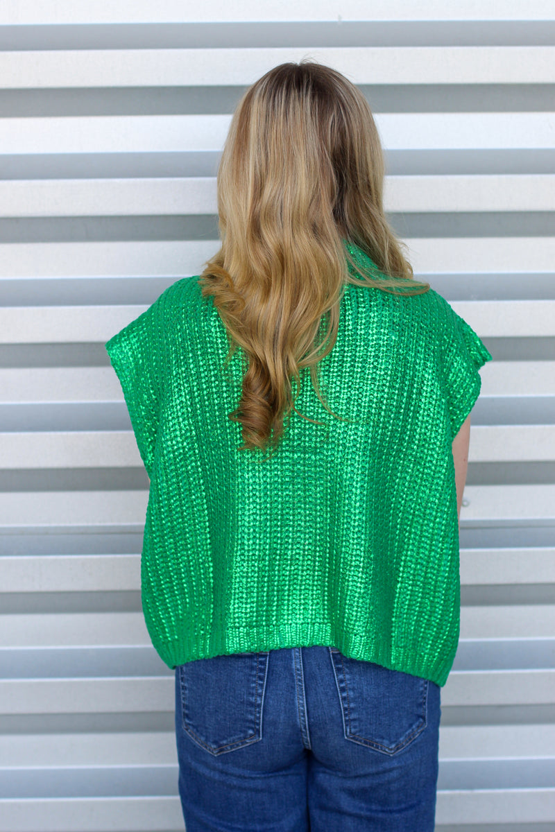 Fancy All Girl Sweater-Kelly Green