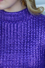 Fancy All Girl Sweater-Purple