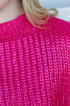 Fancy All Girl Sweater- Hot Pink