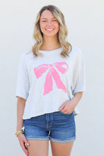 Cropped Bow Tee