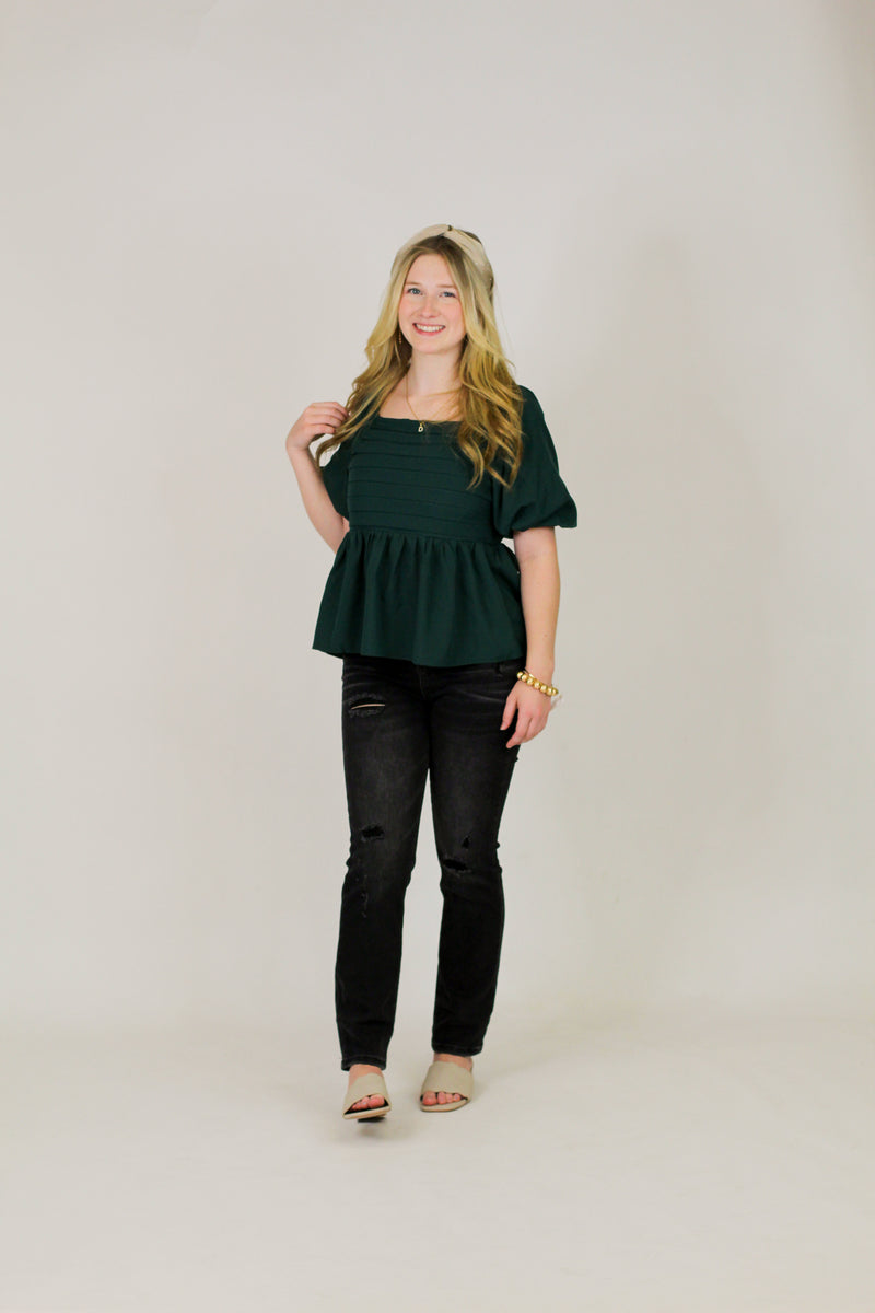 Looks Good on You Top-Forest Green