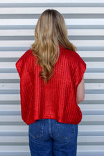 Fancy All Girl Sweater- Red