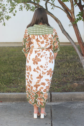 Mix of Patterns Maxi Dress