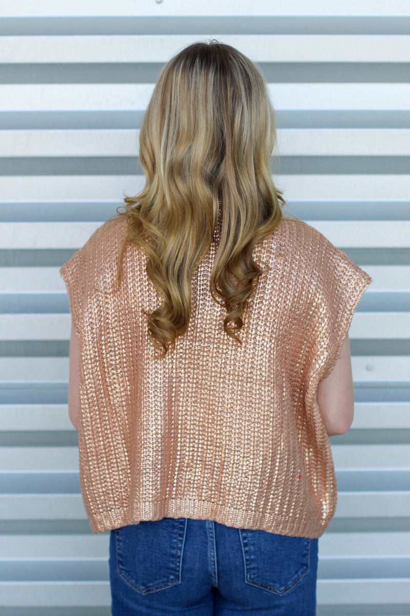 Fancy All Girl Sweater-Gold