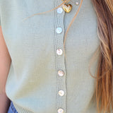She's a Staple Sleeveless Cardigan