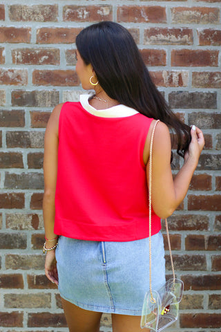 Collegiate Collar Top