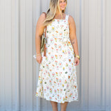 Modest Floral Midi Dress