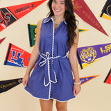 Scallop Trim Game Day Dress