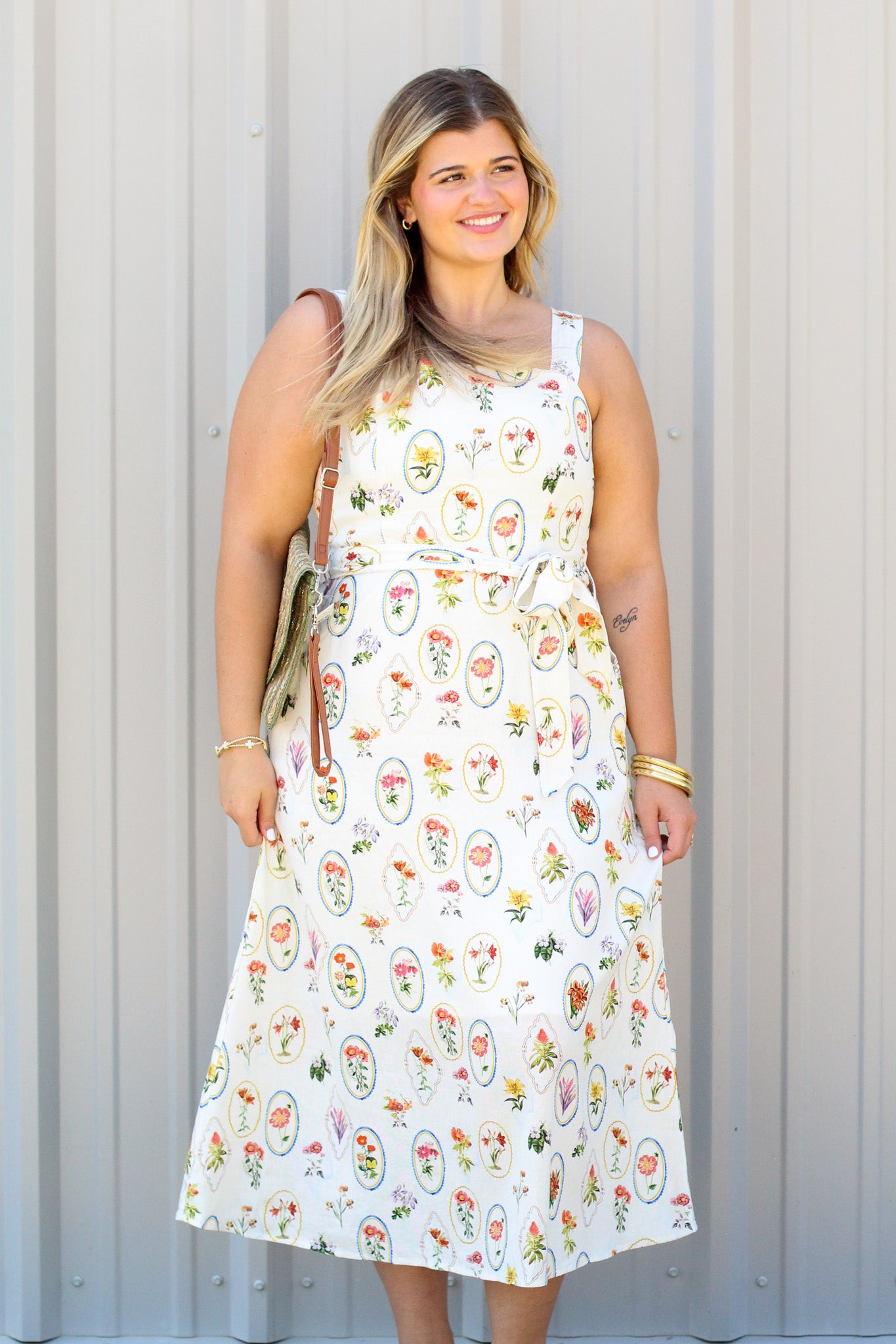 Modest Floral Midi Dress