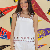 Embroidered Football Tank
