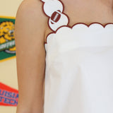 Embroidered Football Tank