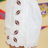 Embroidered Football Shorts