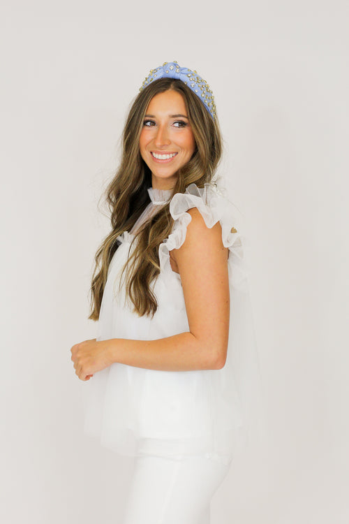 Totally Tulle Top-White