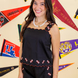 Embroidered Football Tank