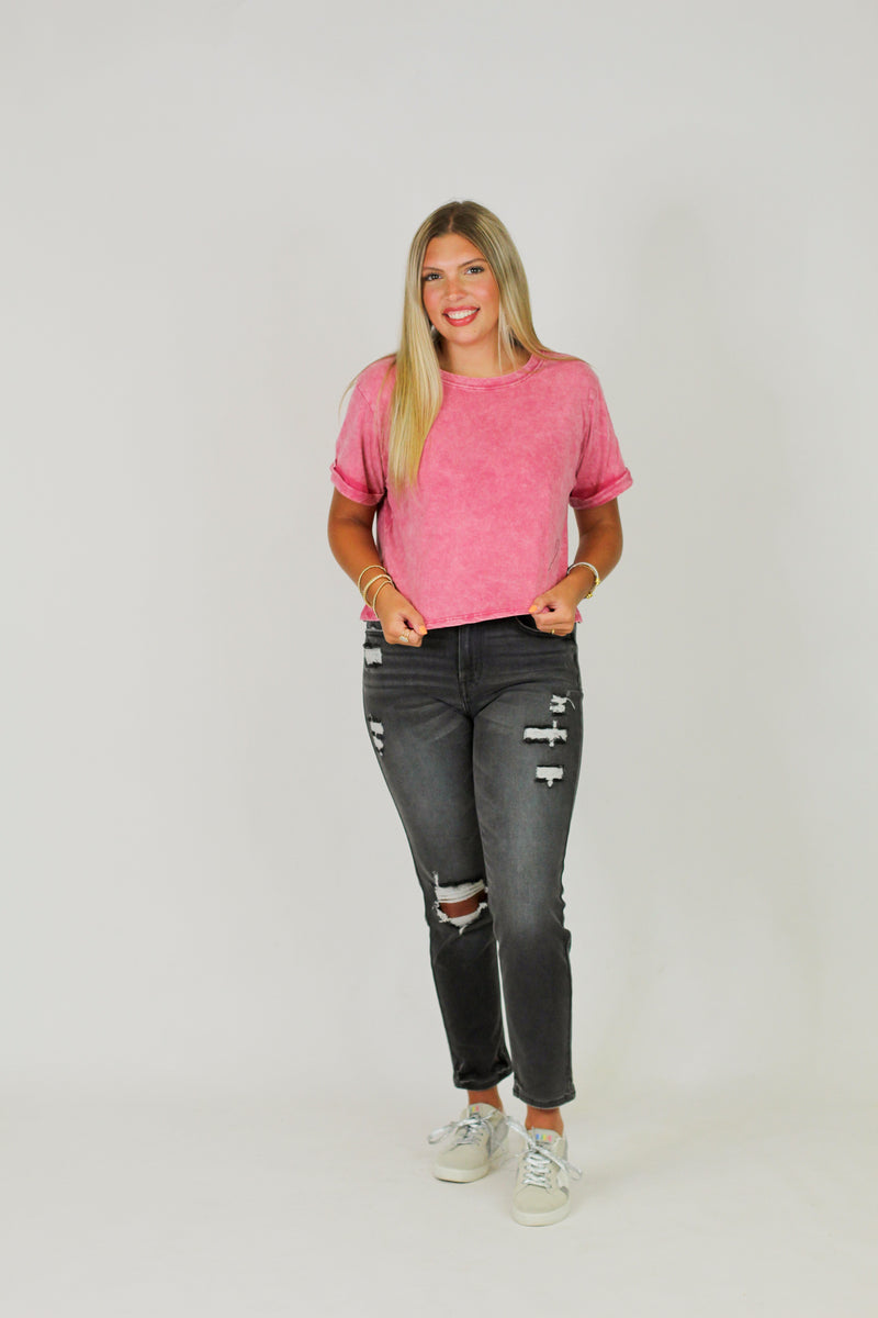 Just for You Top-Hot Pink