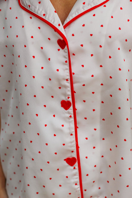 Heart Button PJ Set