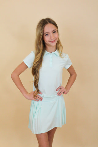 Polo and Pleated Skirt Set