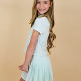 Polo and Pleated Skirt Set