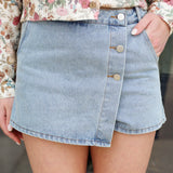 Button Detail Skort