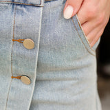 Button Detail Skort