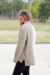 Double Cable Knit Sweater-Taupe