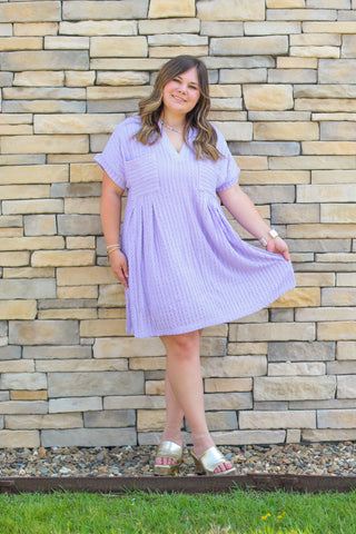 Texture Knit Pocket Dress
