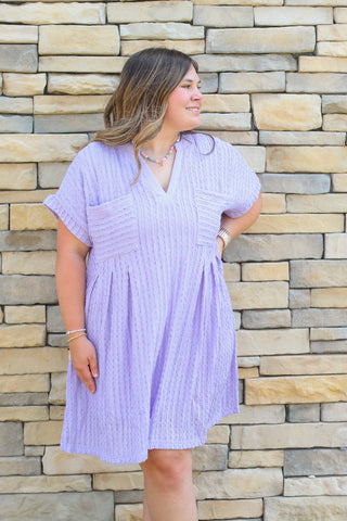 Texture Knit Pocket Dress