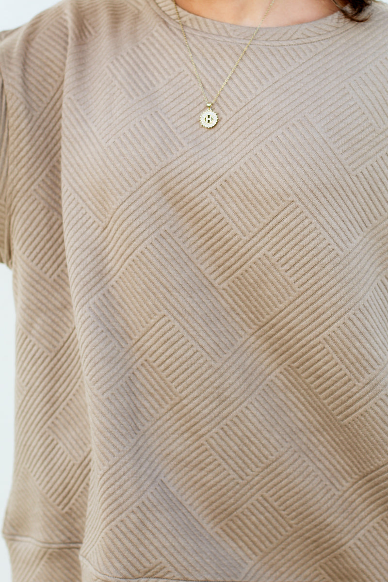 Trendy Tina Top-Mocha