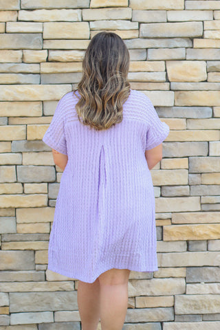 Texture Knit Pocket Dress