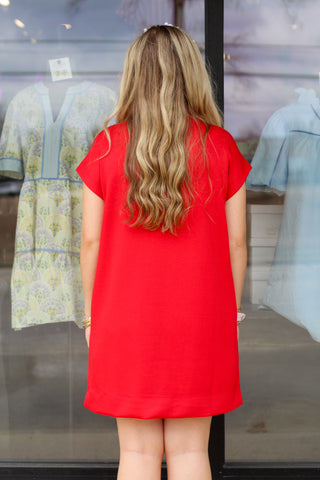 Comfy Mock Neck Dress