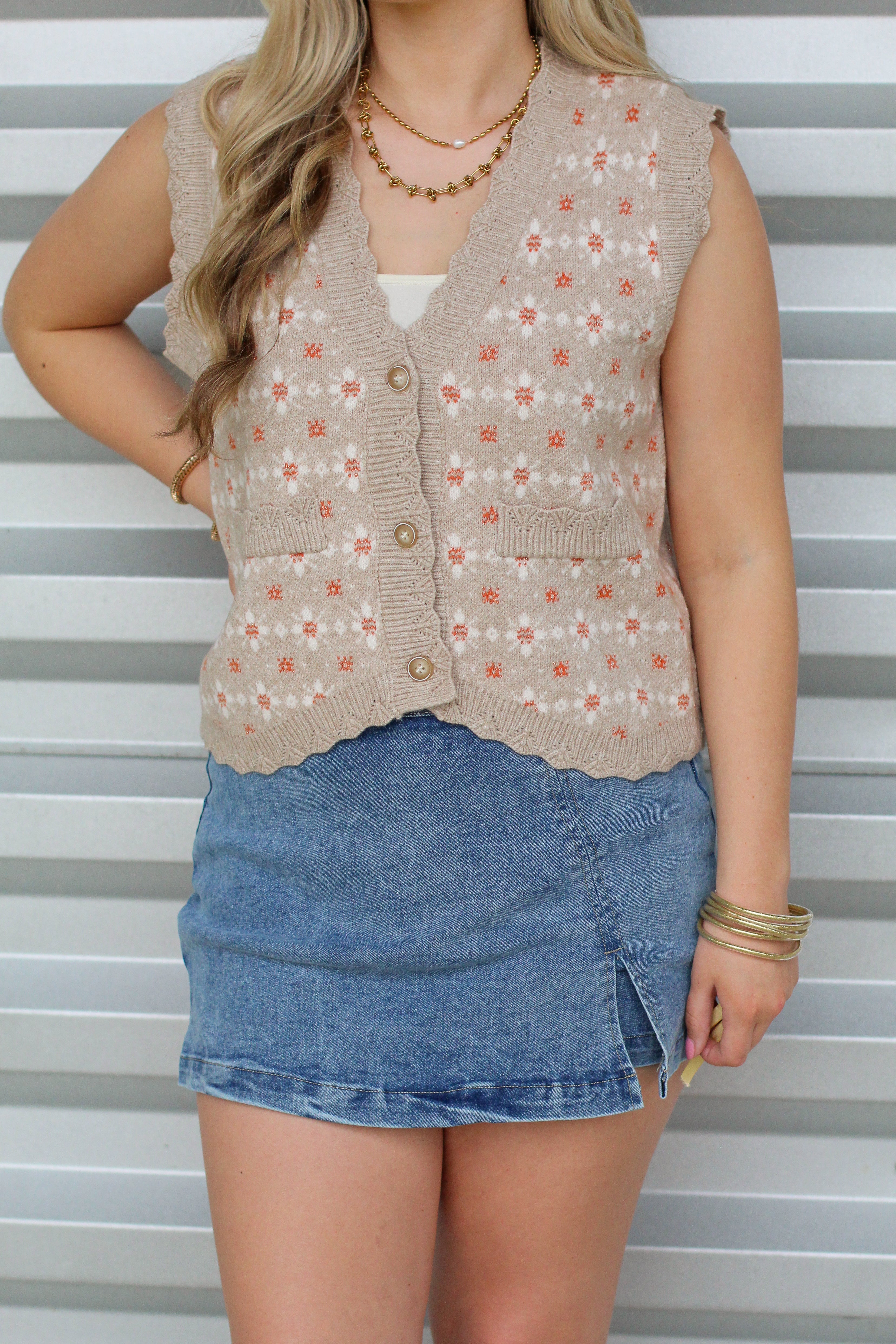 Tiny Florals Sweater Vest